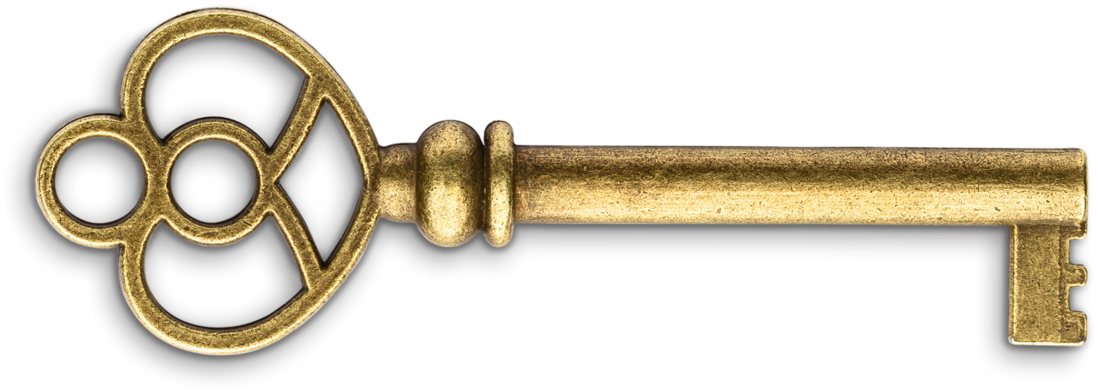 Vintage Golden Key Cutout